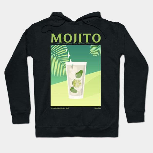 Mojito Cocktail Hoodie by MurellosArt